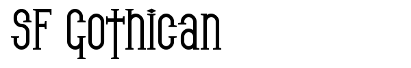 SF Gothican font preview